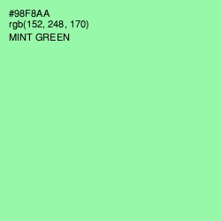 #98F8AA - Mint Green Color Image