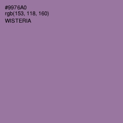 #9976A0 - Wisteria Color Image