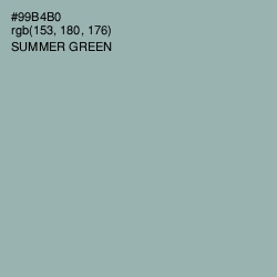 #99B4B0 - Summer Green Color Image