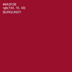 #9A0F2B - Burgundy Color Image