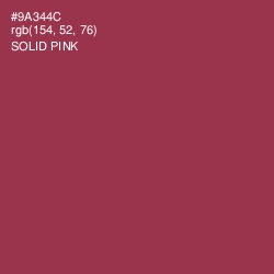 #9A344C - Solid Pink Color Image
