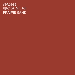 #9A392E - Prairie Sand Color Image