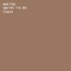 #9A7760 - Toast Color Image