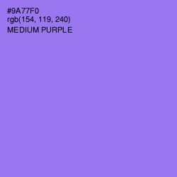 #9A77F0 - Medium Purple Color Image