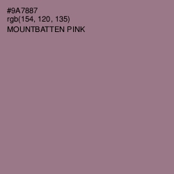 #9A7887 - Mountbatten Pink Color Image