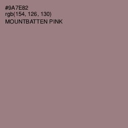 #9A7E82 - Mountbatten Pink Color Image