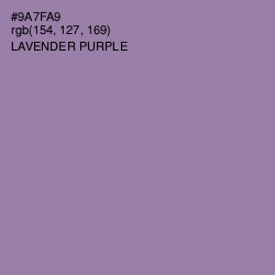 #9A7FA9 - Lavender Purple Color Image