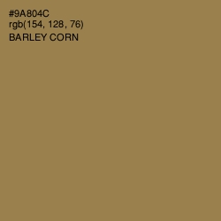 #9A804C - Barley Corn Color Image