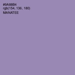#9A88B4 - Manatee Color Image