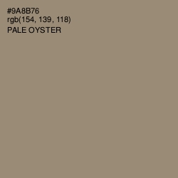 #9A8B76 - Pale Oyster Color Image