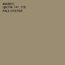 #9A8D71 - Pale Oyster Color Image