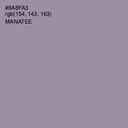 #9A8FA3 - Manatee Color Image