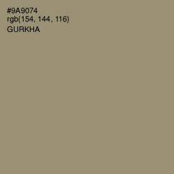 #9A9074 - Gurkha Color Image