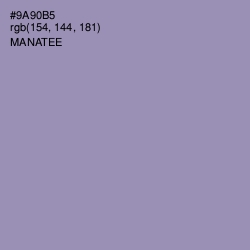 #9A90B5 - Manatee Color Image