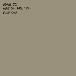 #9A917C - Gurkha Color Image