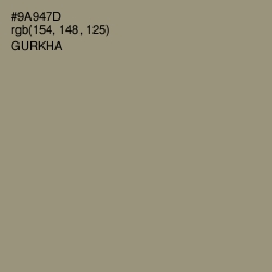 #9A947D - Gurkha Color Image
