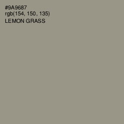 #9A9687 - Lemon Grass Color Image