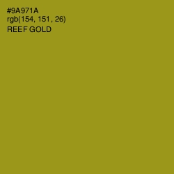 #9A971A - Reef Gold Color Image