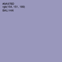 #9A97BD - Bali Hai Color Image