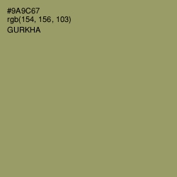 #9A9C67 - Gurkha Color Image
