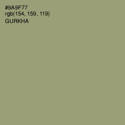 #9A9F77 - Gurkha Color Image