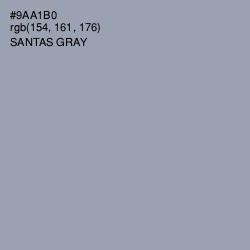 #9AA1B0 - Santas Gray Color Image