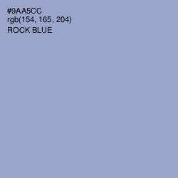 #9AA5CC - Rock Blue Color Image