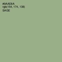 #9AAE8A - Sage Color Image