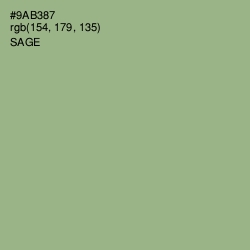 #9AB387 - Sage Color Image