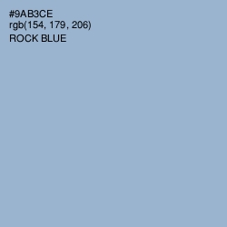 #9AB3CE - Rock Blue Color Image