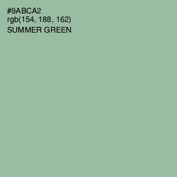 #9ABCA2 - Summer Green Color Image