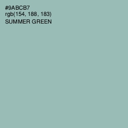 #9ABCB7 - Summer Green Color Image