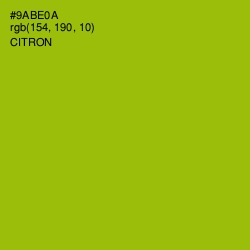 #9ABE0A - Citron Color Image