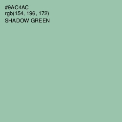 #9AC4AC - Shadow Green Color Image