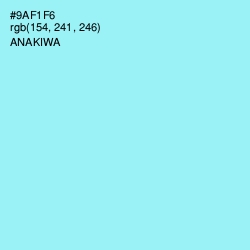 #9AF1F6 - Anakiwa Color Image