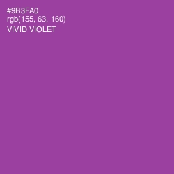 #9B3FA0 - Vivid Violet Color Image