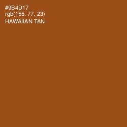 #9B4D17 - Hawaiian Tan Color Image