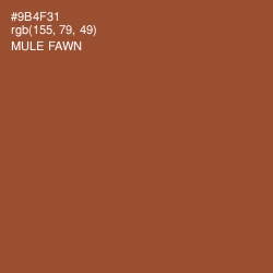 #9B4F31 - Mule Fawn Color Image