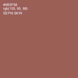 #9B5F58 - Sepia Skin Color Image