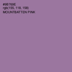 #9B769E - Mountbatten Pink Color Image
