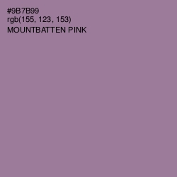 #9B7B99 - Mountbatten Pink Color Image