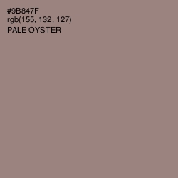 #9B847F - Pale Oyster Color Image