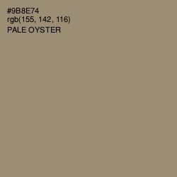 #9B8E74 - Pale Oyster Color Image