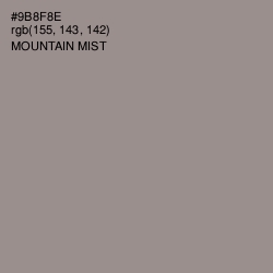 #9B8F8E - Mountain Mist Color Image
