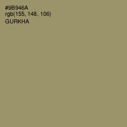 #9B946A - Gurkha Color Image
