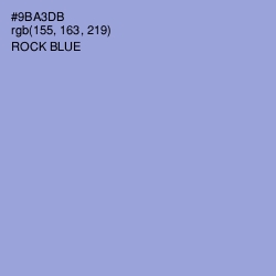 #9BA3DB - Rock Blue Color Image