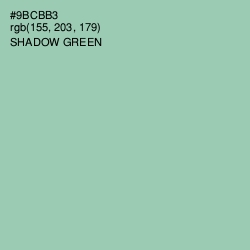 #9BCBB3 - Shadow Green Color Image