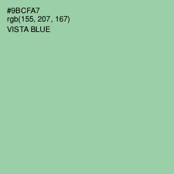 #9BCFA7 - Vista Blue Color Image