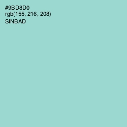 #9BD8D0 - Sinbad Color Image