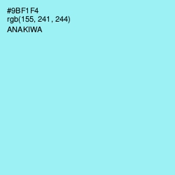 #9BF1F4 - Anakiwa Color Image